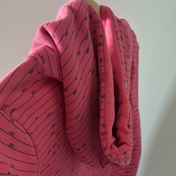 G-Star Pink with black Striped Women's Hoodie 100% COTTON - Picture 4 of 8